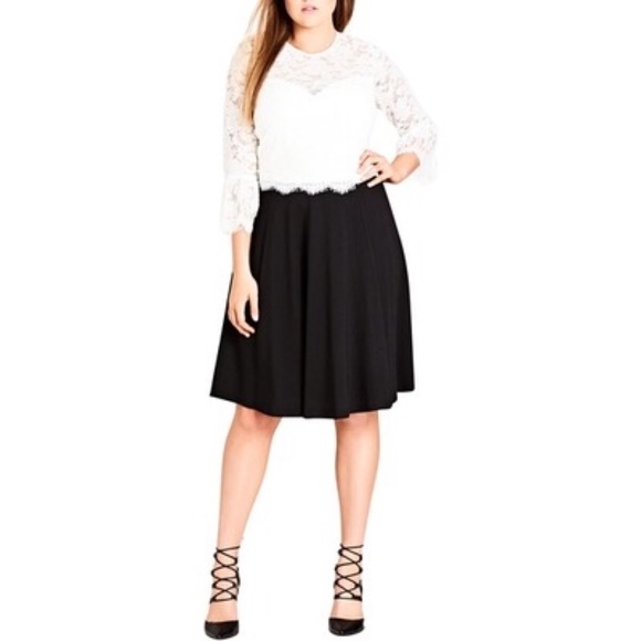 City Chic Dresses & Skirts - NWOT Flirty Mistress Eyelash Lace Dress CITY CHIC